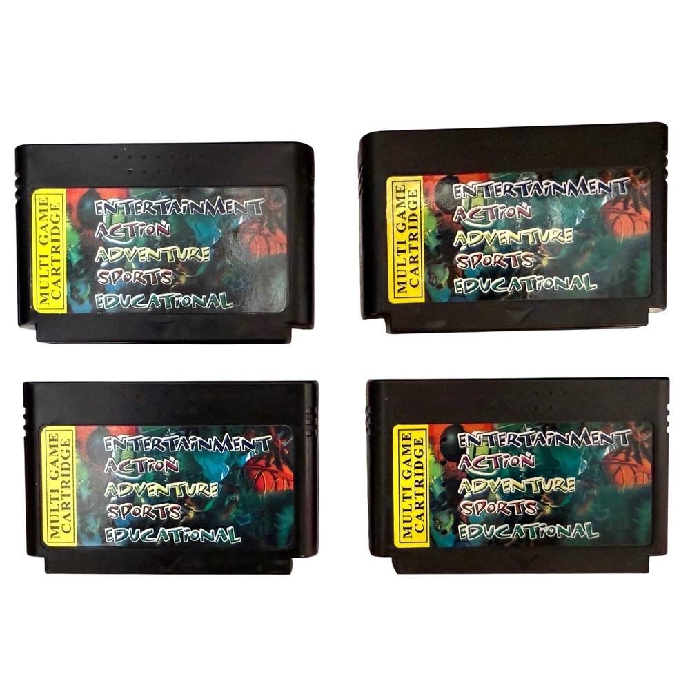 Lot of 4 Famicom Multi Game Cartridges Untested Action Adventure Sports